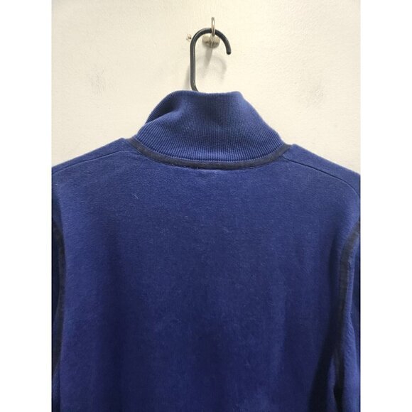 JOE Joseph Abboud Mens Pullover Sweater Large Blue 1/4 Zip Cotton Long Sleeve - Picture 8 of 8